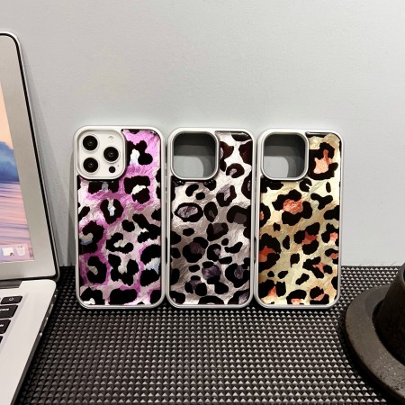 Compra al por Mayor la Funda para iPhone 11 con Estampado de Leopardo Brillante con Borde Metálico