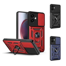 Armor Case with Sliding Cover Samsung A07 Camera and Ring | Wephone Wholesale