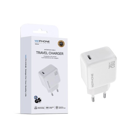Cargador rápido Wephone WA04 20W GaN USB-C PD | Mayorista de accesorios móviles en España