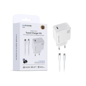 Cargador rápido Wephone WA06 20W GaN USB-C PD con cable C-Lightning | Mayorista de accesorios móviles en España