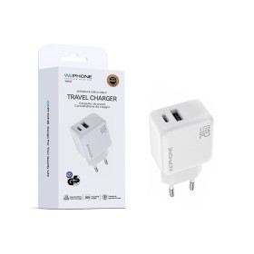 Cargador rápido Wephone WA07 20W GaN Doble Puerto USB-A + USB-C | Mayorista de accesorios móviles en España
