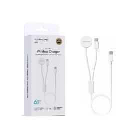Wephone WA15 – Cargador inalámbrico 2-en-1 (Reloj 2,5W + Cable C-C 60W) | Mayorista de accesorios móviles en España