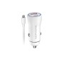 Cargador rápido de coche 20W PD + QC 18W | Cable A-L incluido | Certificación TUV, CE y RoHS | Mayorista de accesorios móviles e