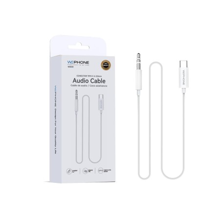 Cable adaptador Tipo-C a Jack 3.5 mm | Sonido Hi-Fi | Mayorista de accesorios móviles en España