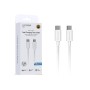Cable de datos USB-C a USB-C 100W 5A 1,5 m | TPE OD3.8 blanco | Mayorista de accesorios móviles en España