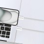 Cable de datos USB-C a USB-C 3A 1 m | PD60W trenzado OD3.2 blanco | Mayorista en España