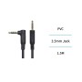 Cable de audio 3.5 mm TRRS 4 polos 1.5 m en ángulo | Wephone Mayorista