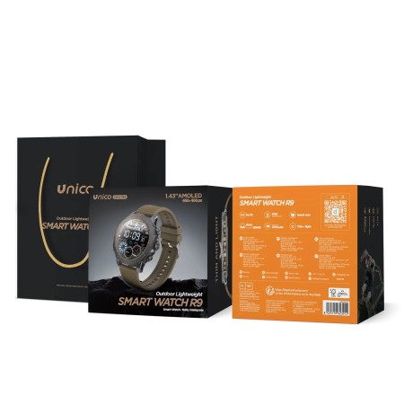 Smartwatch AMOLED 1.43" (466×466) R9 Outdoor – Wephone Mayorista