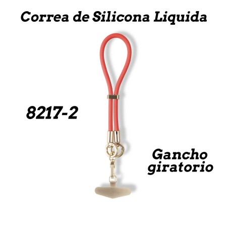 Correa de mano silicona líquida con gancho 360º | WePhone Mayorista