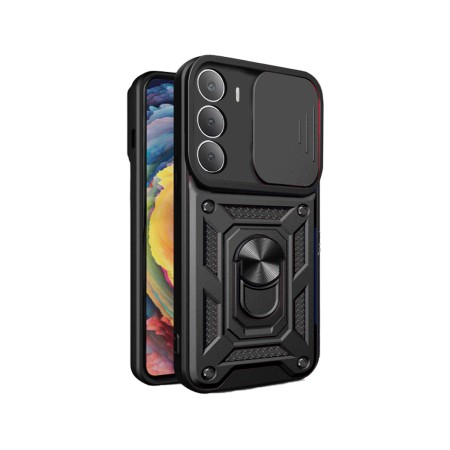 Funda Armadura con Tapa Deslizante Realme P3 Lite Cámara y Anillo | Wephone Mayorista