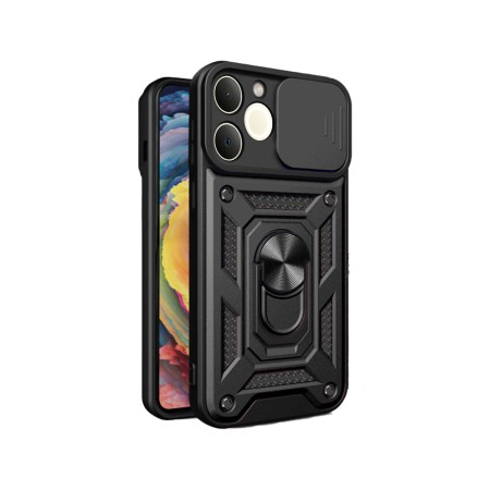 Funda Armadura con Tapa Deslizante Realme Note 70T Cámara y Anillo | Wephone Mayorista