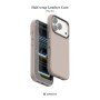 Funda de Cuero Magnética Aro Metálico MagSafe iPhone 17 Pro Max | Wephone Mayorista