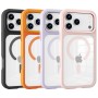 Funda Transparente Borde Color MagSafe iPhone 17 Pro Max · Antigolpes | Wephone Mayorista