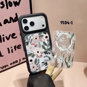 Estampado Magnético Floral 3D iPhone 17 Pro Max · Intercambiable | Wephone Mayorista