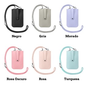 Bolsa de Teléfono con Cordón Textura Litchi · Universal XL | Wephone Mayorista