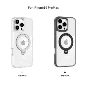 Carcasa Transparente con Anillo Soporte iPhone 16 Pro Max · Bumper Antigolpes | Wephone Mayorista