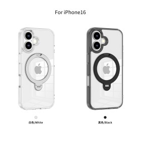 Carcasa Transparente con Anillo Soporte iPhone 16 · Bumper Antigolpes | Wephone Mayorista