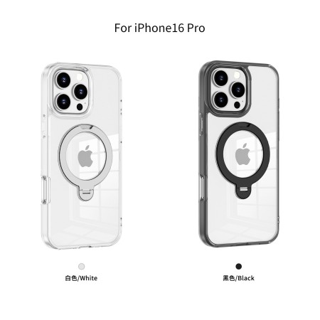 Carcasa Transparente con Anillo Soporte iPhone 16 Pro · Bumper Antigolpes | Wephone Mayorista