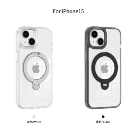 Carcasa Transparente con Anillo Soporte iPhone 15 · Bumper Antigolpes | Wephone Mayorista