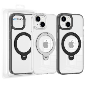 Carcasa Transparente con Anillo Soporte iPhone 14 · Bumper Antigolpes | Wephone Mayorista