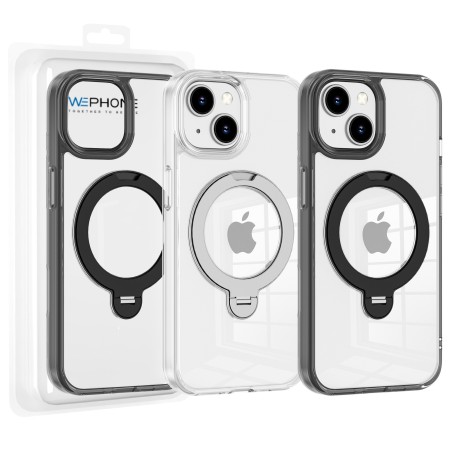 Carcasa Transparente con Anillo Soporte iPhone 14 · Bumper Antigolpes | Wephone Mayorista