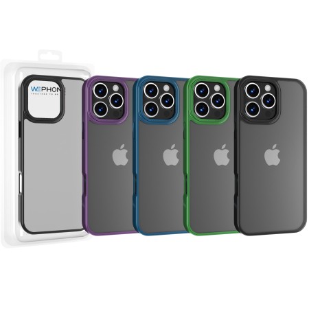 Funda Mate Metal iPhone 12 Pro Marco Metálico Antihuellas | Wephone Mayorista