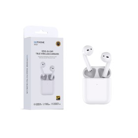 Auriculares TWS Semi-In-Ear WePhone Bluetooth 6.0 USB-C color blanco