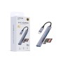 Adaptador USB-C 5 en 1  con SD/TF y X3 USB 3.0 Negro