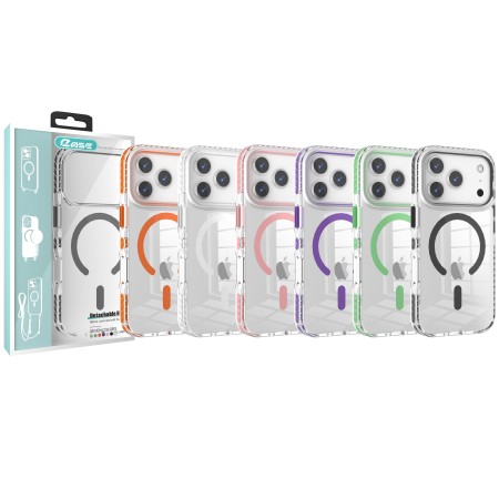 Funda Transparente MagSafe Bordes Reforzados para iPhone 17 Pro Max | Wephone Mayorista