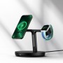 Cargador Inalámbrico Baseus 3 en 1 Magnético 15W | iPhone, Watch y Auriculares Qi