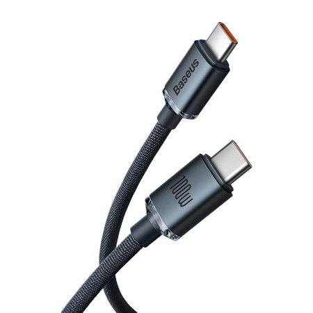 Cable USB-C a USB-C Baseus 100W PD Crystal Shine | Carga Rápida Premium Mayorista