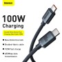 Cable USB-C a USB-C Baseus 100W PD Crystal Shine | Carga Rápida Premium Mayorista