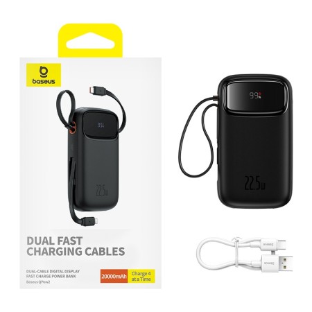 Baseus Qpow2 Power Bank - Cargador Portátil 20000mAh 22.5W