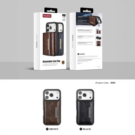 Funda PULOKA Premium con Tarjetero Desmontable | Piel Natural | Soporte Vídeo