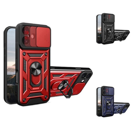Funda Armadura con Tapa Deslizante Samsung S26 Edge Cámara y Anillo | Wephone Mayorista