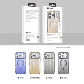 Funda Puloka Rayas Verticales Transparente Degradado con MagSafe