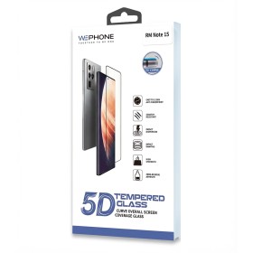 Cristal Curvo 5D Full Glue Negro para Redmi Note 15 Pro 4G | Wephone Mayorista