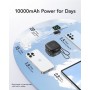 Charmast W1205 3-en-1 10000mAh 22.5W | Cables integrados + Carga inalámbrica | Top Seller Amazon