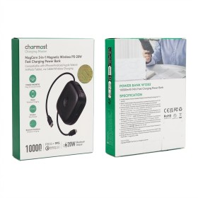 Charmast W1205 3-en-1 10000mAh 22.5W | Cables integrados + Carga inalámbrica | Top Seller Amazon