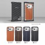 Funda de Cuero PULOKA Costura Vertical iPhone 17 Pro | Wephone Mayorista
