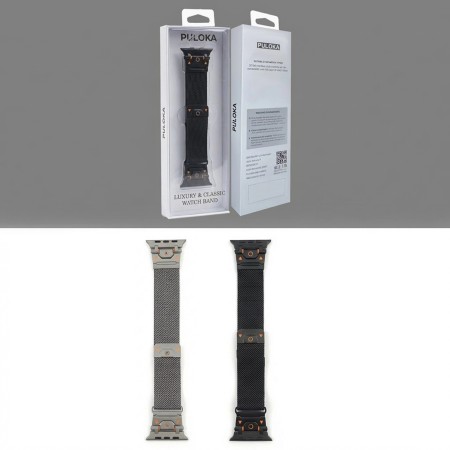 Correa PULOKA Milanese Apple Watch 44/45/46/49mm · Acero Inoxidable | Wephone
