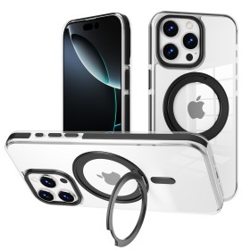 Funda para iPhone 15 Pro Transparente MagSafe Soporte Giratorio 360º · REF 2888