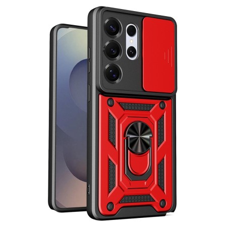 Funda Armadura con Tapa Deslizante Samsung S26 ULTRA Cámara y Anillo | Wephone Mayorista