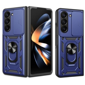 Funda Armadura con Tapa Deslizante Samsung Z fold 5 Cámara y Anillo | Wephone Mayorista