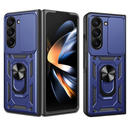 Funda Armadura con Tapa Deslizante Samsung Z fold 5 Cámara y Anillo | Wephone Mayorista