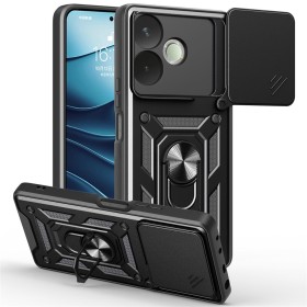 Funda Armadura con Tapa Deslizante Oppo A5 Pro Cámara y Anillo | Wephone Mayorista