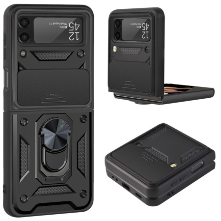 Funda Armadura con Tapa Deslizante Samsung Z Flip 4  Cámara y Anillo | Wephone Mayorista