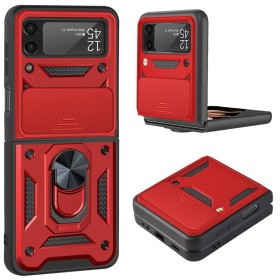 Funda Armadura con Tapa Deslizante Samsung Z Flip 3  Cámara y Anillo | Wephone Mayorista