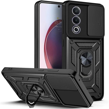 Funda Armadura con Tapa Deslizante Oppo A80 5G Cámara y Anillo | Wephone Mayorista