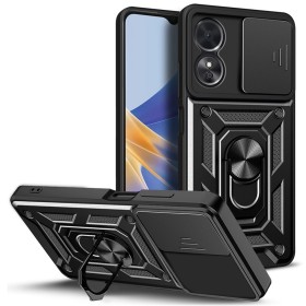 Funda Armadura con Tapa Deslizante Oppo A17 4G Cámara y Anillo | Wephone Mayorista